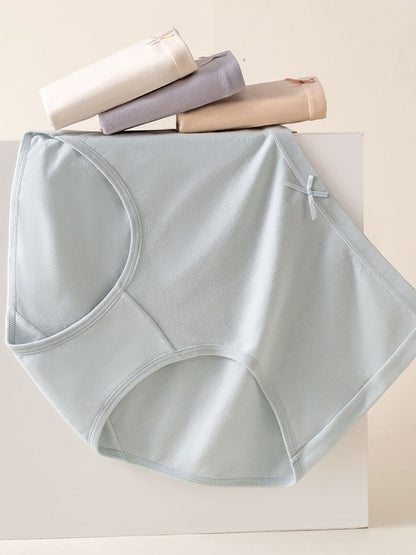 Women 6 Pure Color Underwear Pieces Summer Cotton