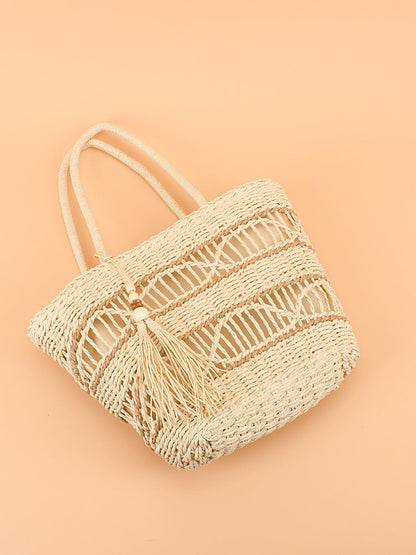 Weave Fashion Commuter Bag Straw Shoulder
