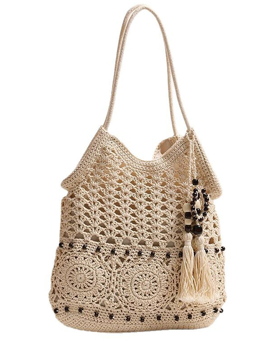 Weave Beach Vintage Bag Women Cotton Shoulder