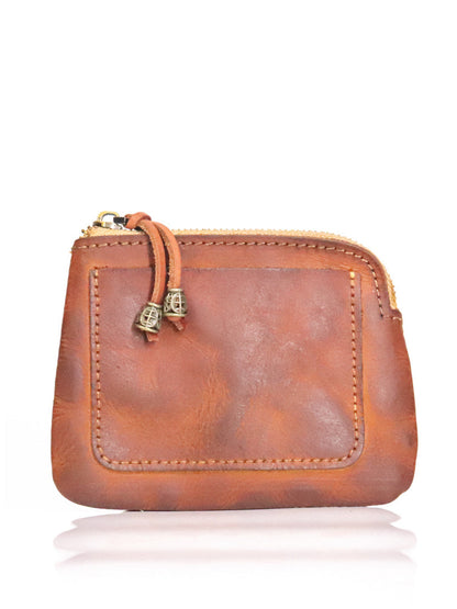 Leather Genuine Square Coin Women Purse Casual