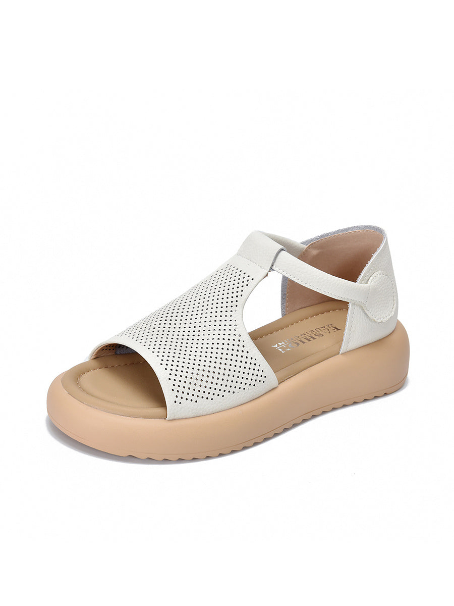 Summer Sandals Casual Leather Women Platfrom