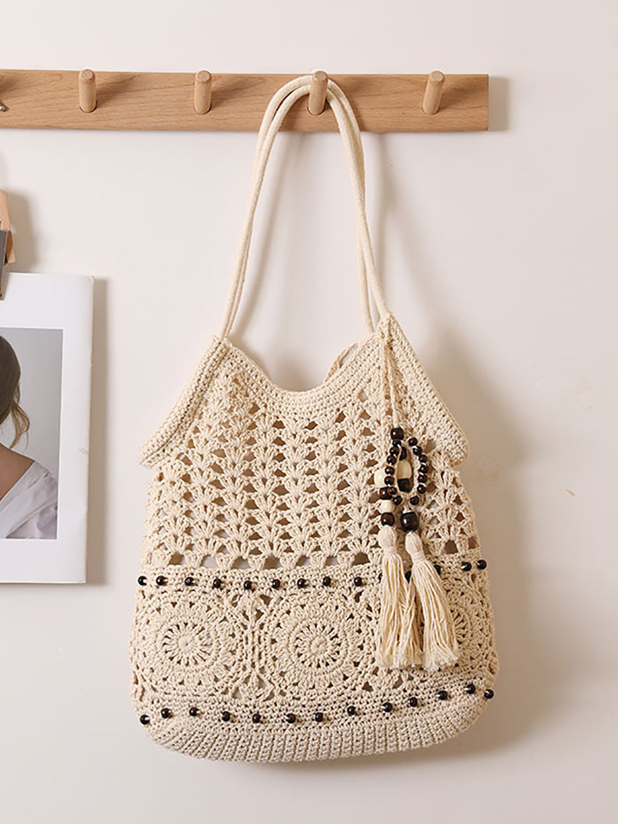 Weave Beach Vintage Bag Women Cotton Shoulder
