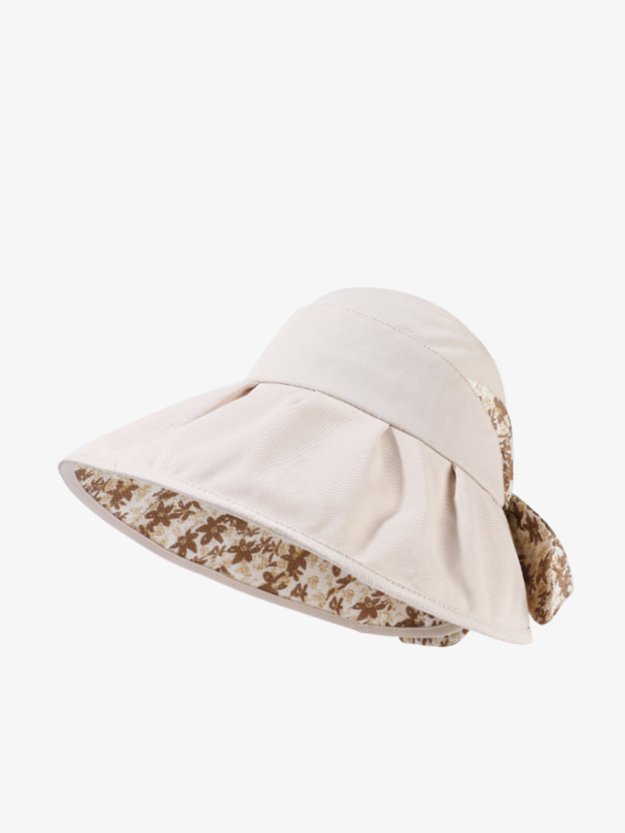 Floral Summer Sunproof Bowknot Women Artsy Hat