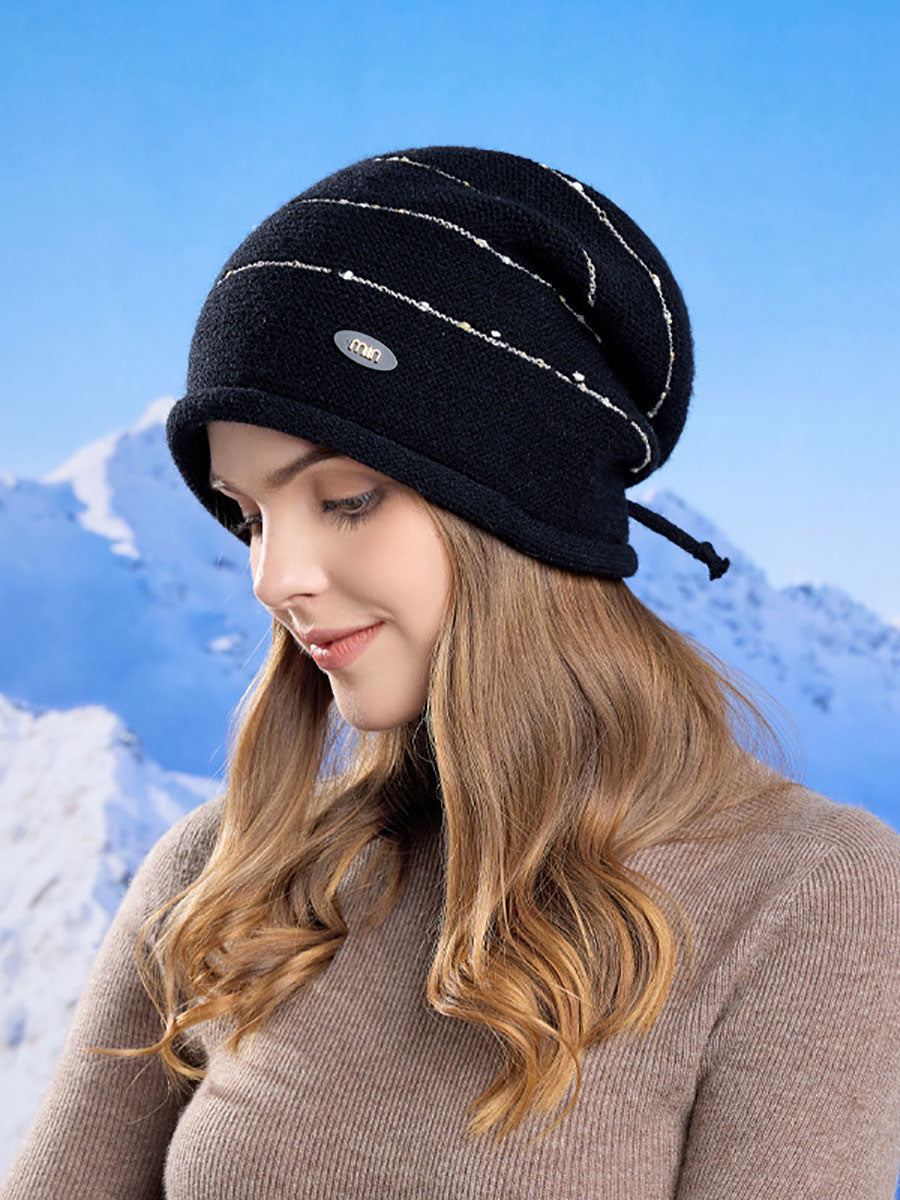 Women Winter Fashion Warm Hemming Knit Hat AV1024