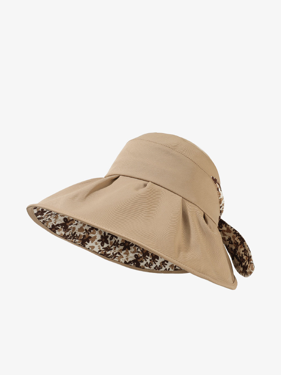 Floral Summer Sunproof Bowknot Women Artsy Hat