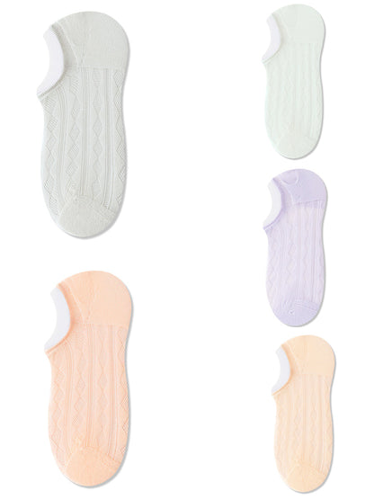 Women Pairs Socks Thin 5 Short Summer