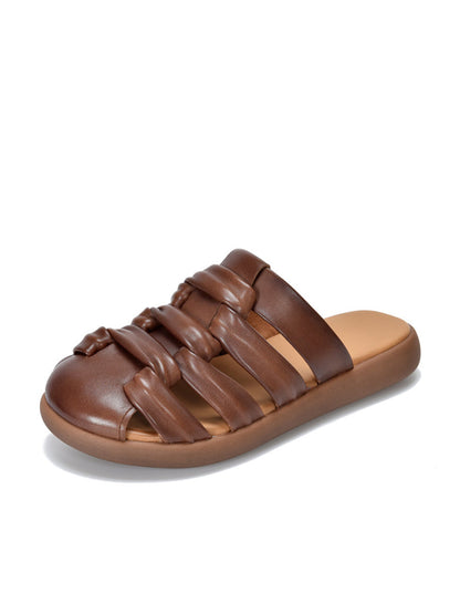 Casual Women Sandals Summer Genuine Leather