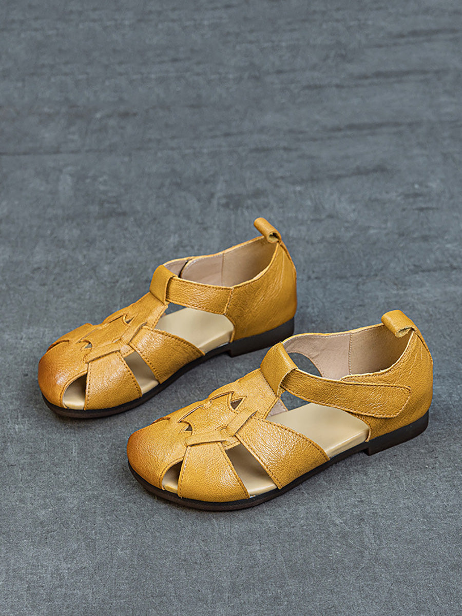 Leather Summer Soft Women Spliced Sandals