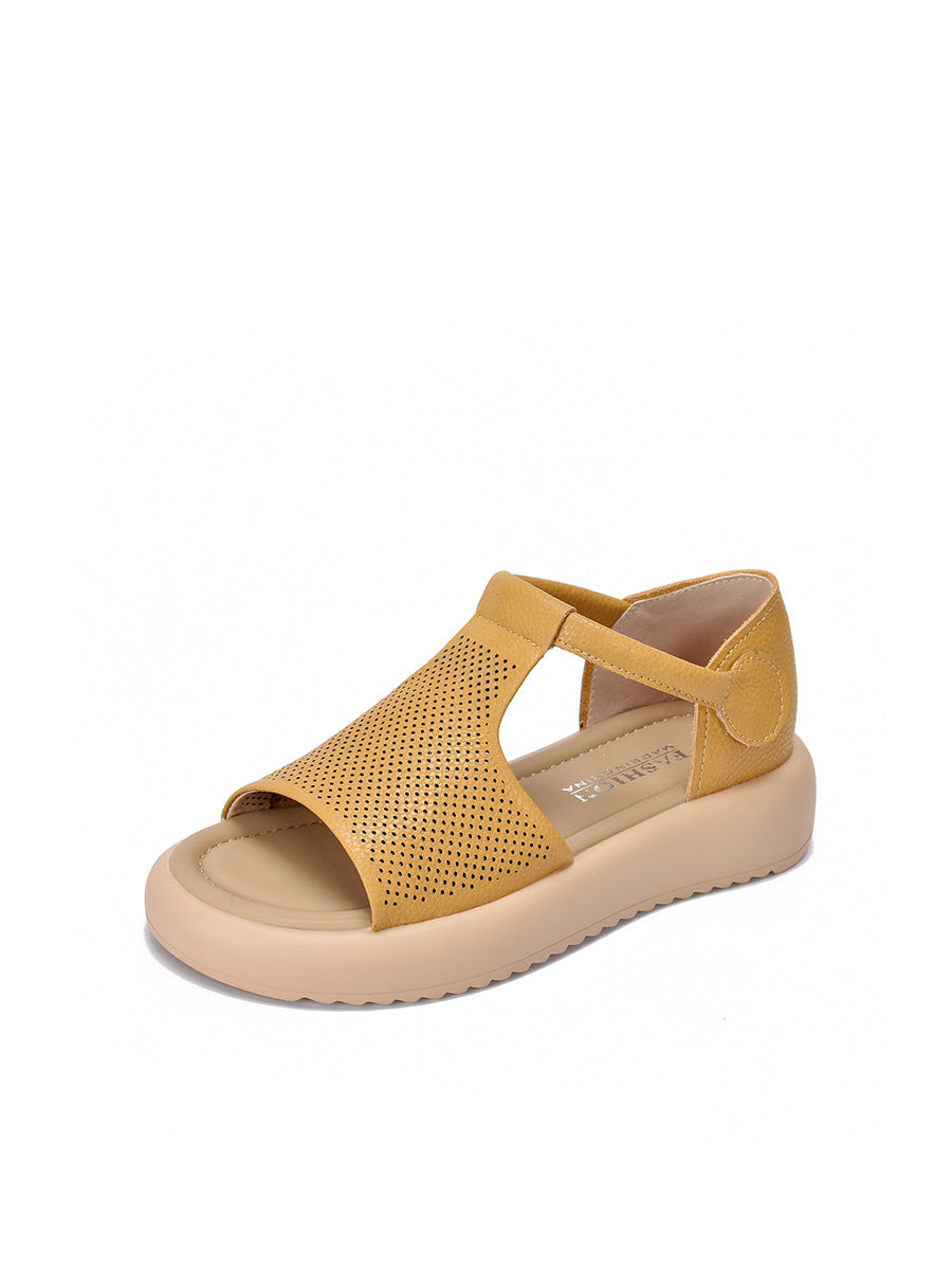 Summer Sandals Casual Leather Women Platfrom