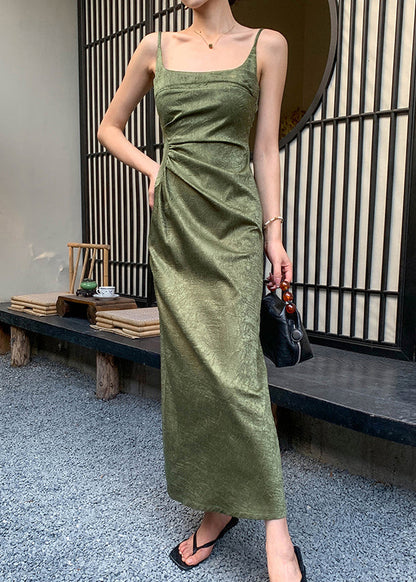 Boutique Black Slim Fit Silk Spaghetti Strap Dress Sleeveless EE048