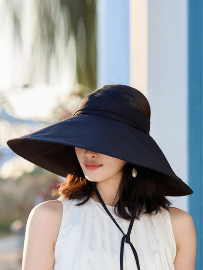 Sunproof Large Brim Women Stripe Hat Casual
