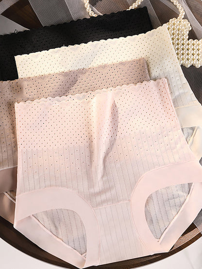 Pure 4 Pieces Waist High Color Summer Underwear Women