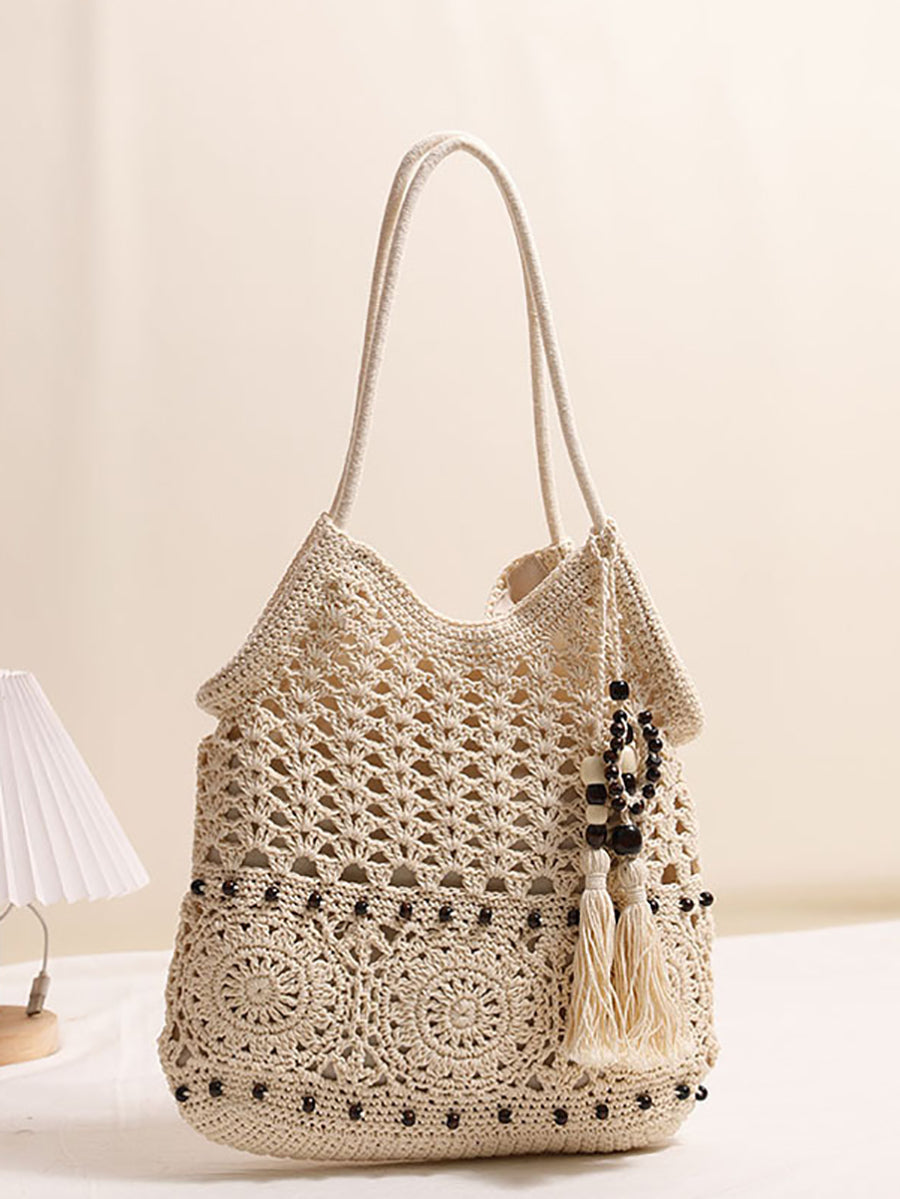 Weave Beach Vintage Bag Women Cotton Shoulder