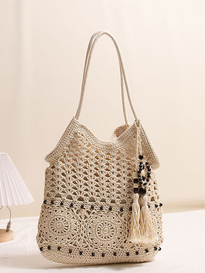 Weave Beach Vintage Bag Women Cotton Shoulder