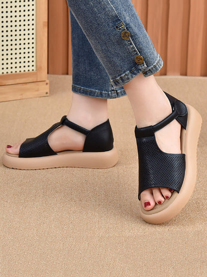 Summer Sandals Casual Leather Women Platfrom