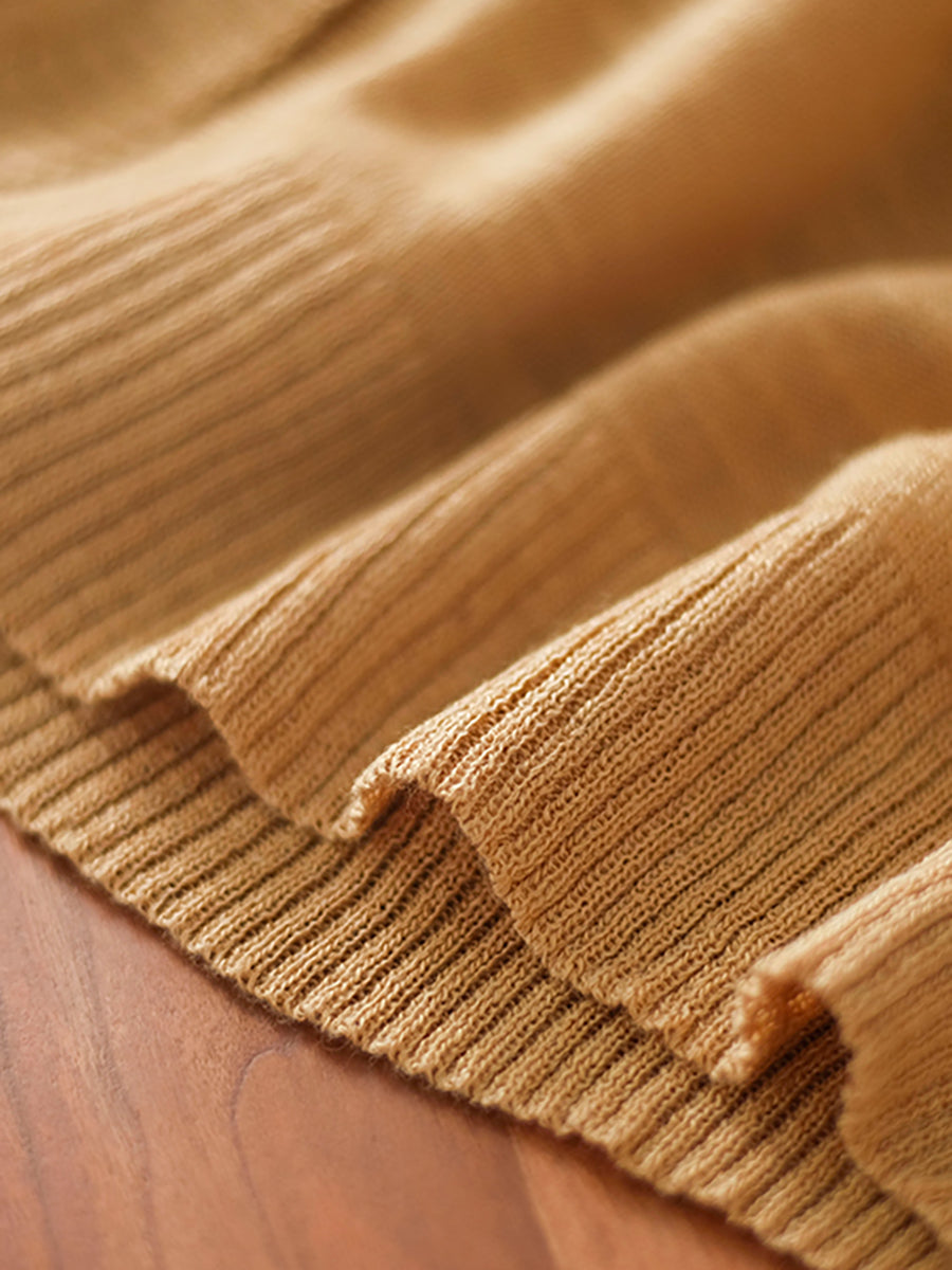 Plus Size Women Summer V-Neck Casual Loose Knit Shirt CC053