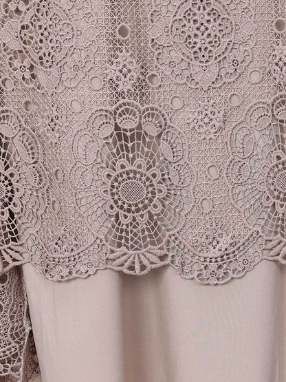 Women Summer Artsy Lace Spliced Maxi Dress KL1017