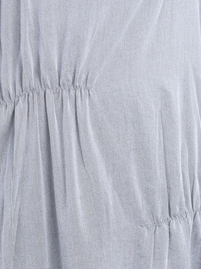 Women Summer Casual Solid Stitching Loose Dress FG1037