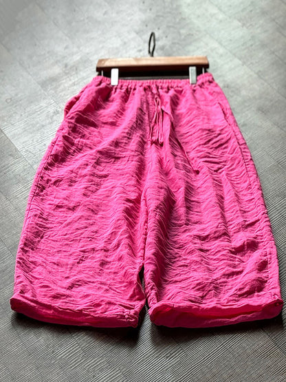 Ramie Solid Wide-leg Women Pants Loose Vintage Autumn