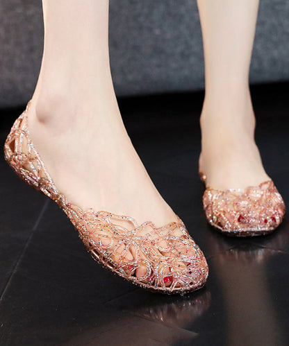 New Out Hollow Flat Sandals 2025 Black