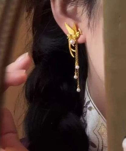 2025 Drop Pearl Silver New Gold Overgild Goose Sterling Tassel