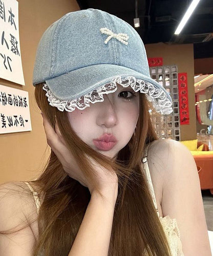 Baseball Cap Lace New Hat Denim Edged 2025