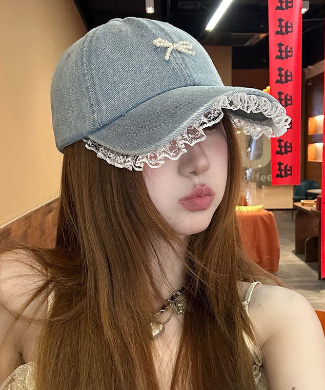 Lace Hat Edged Baseball Denim New 2025 Cap