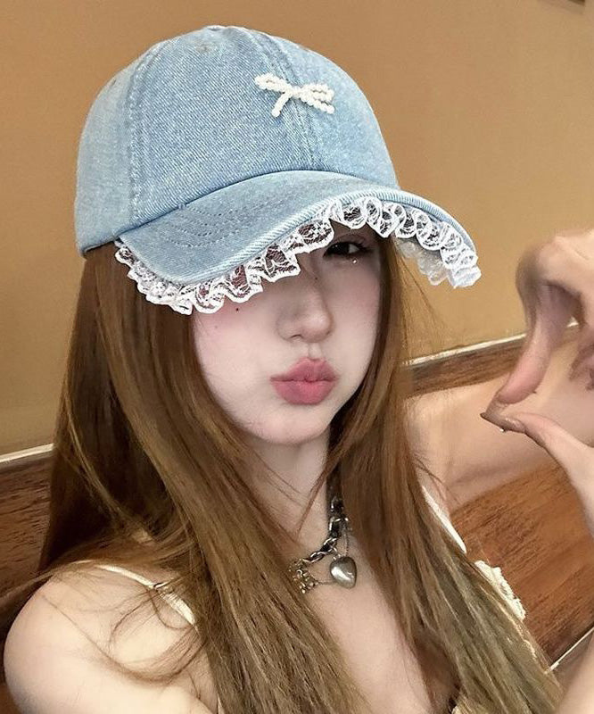 Lace Hat Edged Baseball Denim New 2025 Cap
