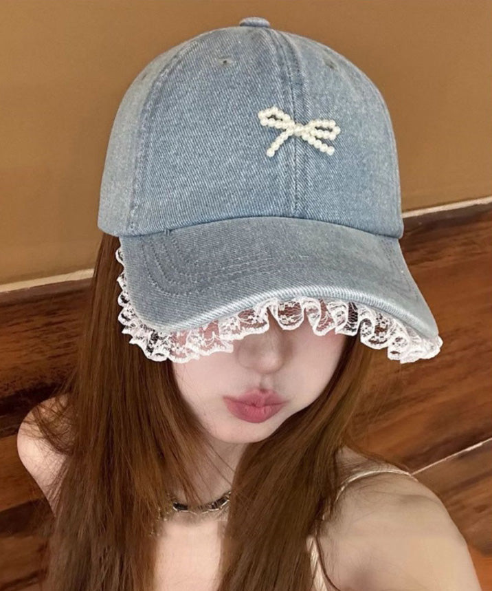 Lace Hat Edged Baseball Denim New 2025 Cap