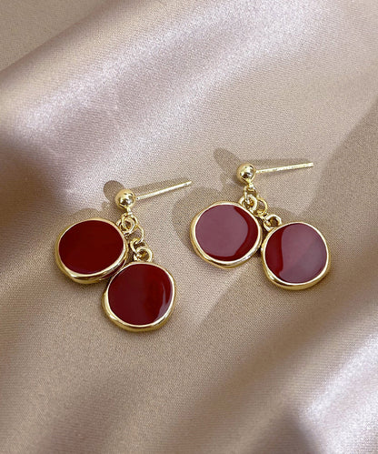 New Disc Earrings 2025 Drop Copper Red Overgild