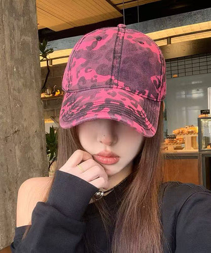 2025 Hat Print Cap Baseball Leopard New Rose Versatile