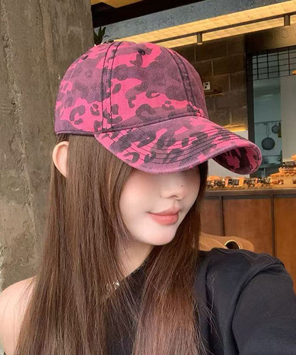 2025 Hat Print Cap Baseball Leopard New Rose Versatile