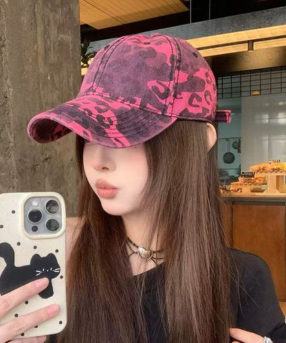 2025 Hat Print Cap Baseball Leopard New Rose Versatile