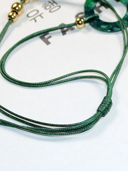 Pendant Wooden Women Necklace Casual Resin