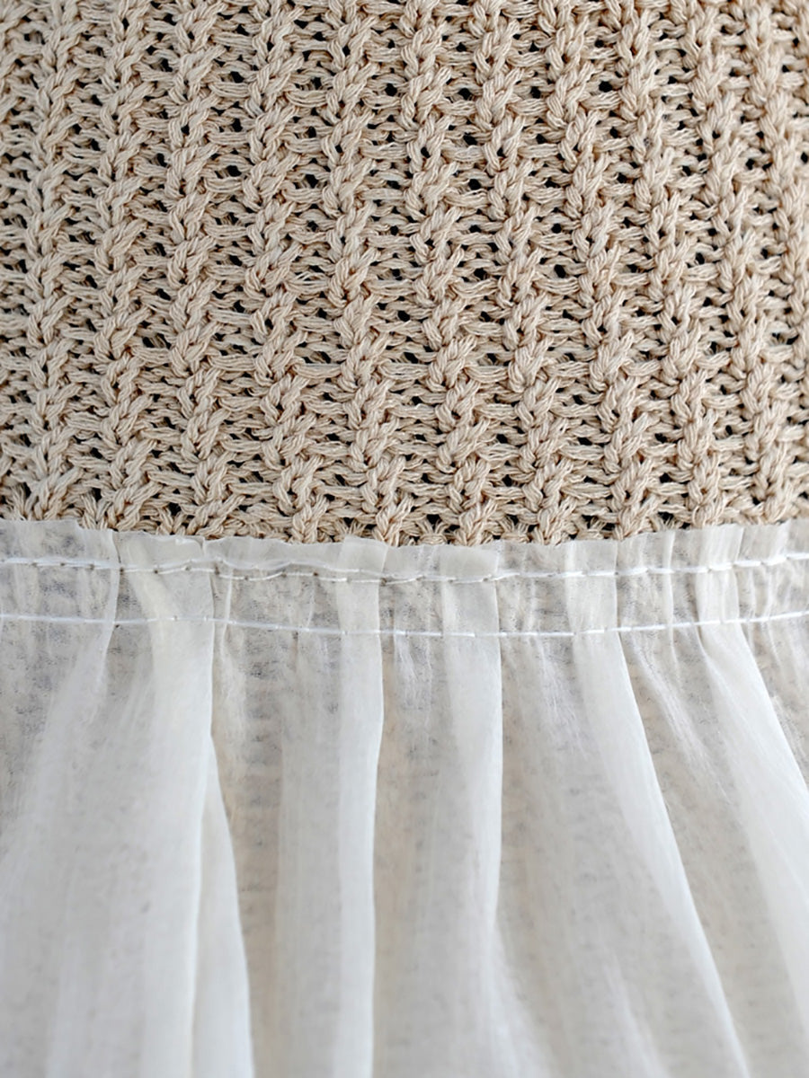 Flower Lace Spliced Women Sunproof Embroidery Ethnic Hat