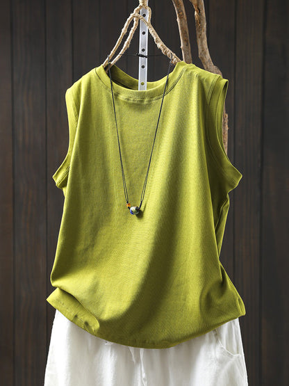 Shirt Women 100%Cotton Pure O-Neck Color Summer Casual