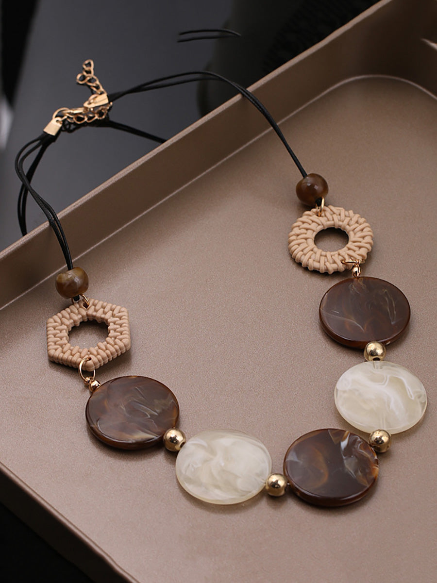 Resin Necklace Women Vintage Acrylic
