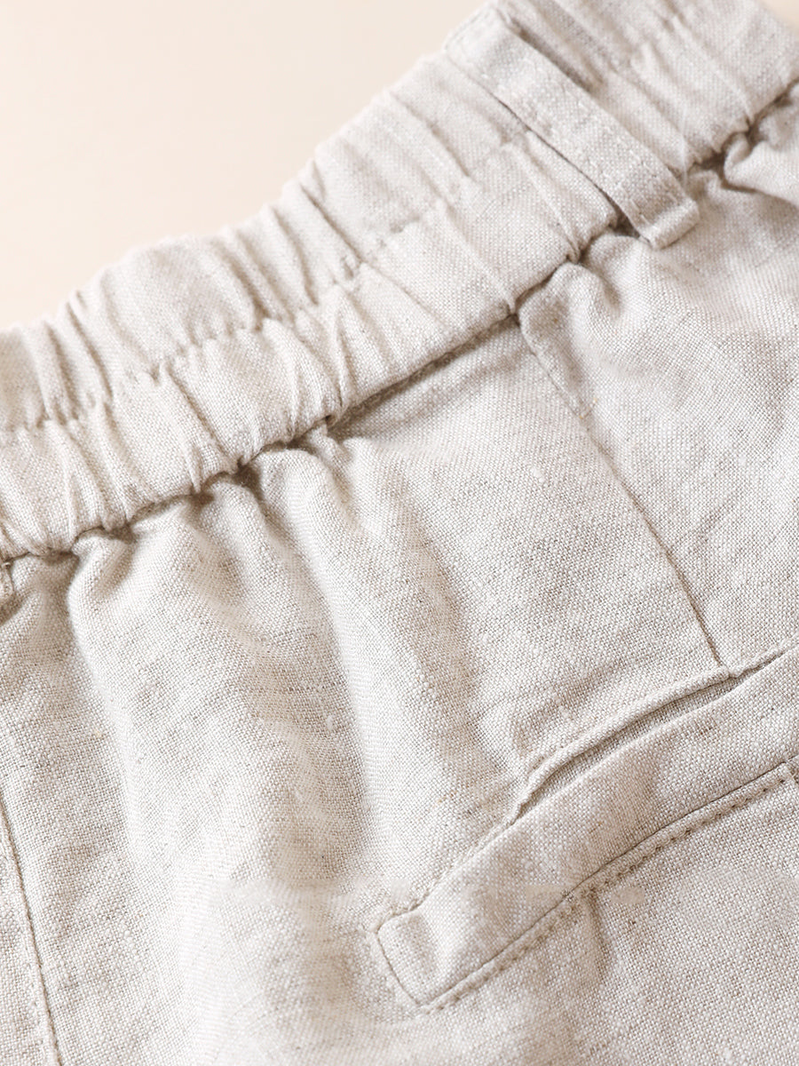 Summer Pants Pure Women 100%Linen Casual Color Fifth