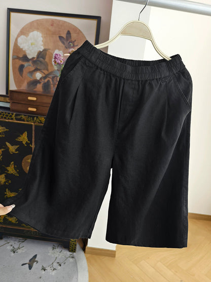 Summer Pants Pure Women 100%Linen Casual Color Fifth