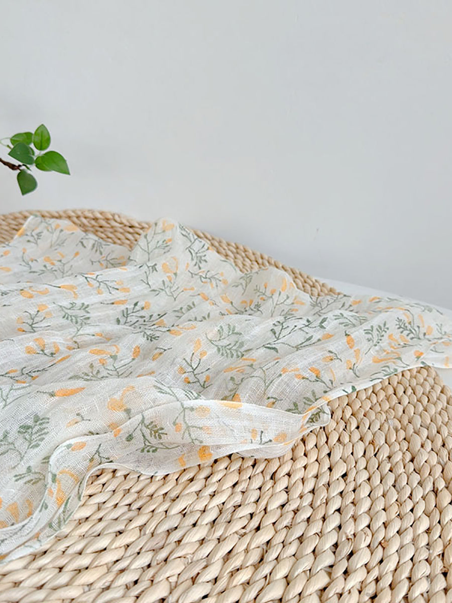Shawl Thin Floral Artsy Scarf Summer