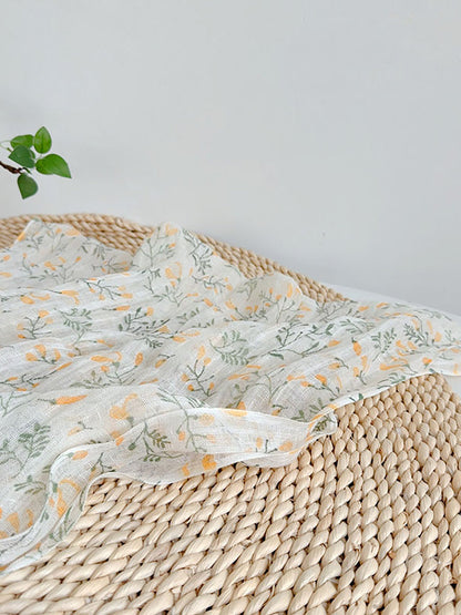 Shawl Thin Floral Artsy Scarf Summer