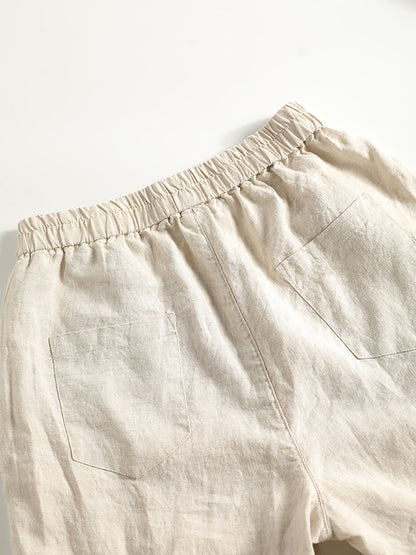 Pure Summer Harem Casual 100%Linen Pants Color Women