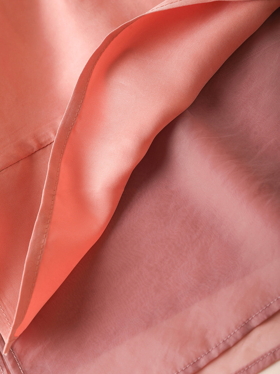 Color Pure Summer O-Neck Spliced Women Shirt Artsy