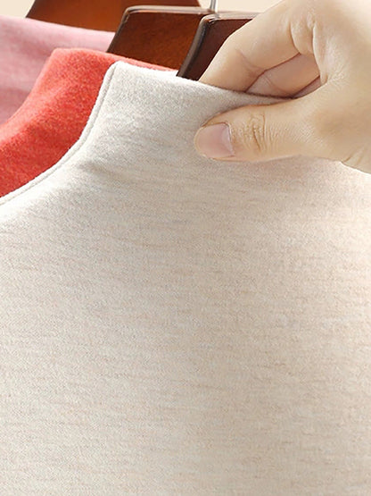 Autumn Half-Turtleneck Blouse Casual Women Warm Base