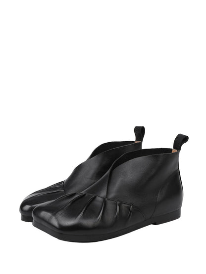 Spliced Shoes Leather Women Soft Autumn