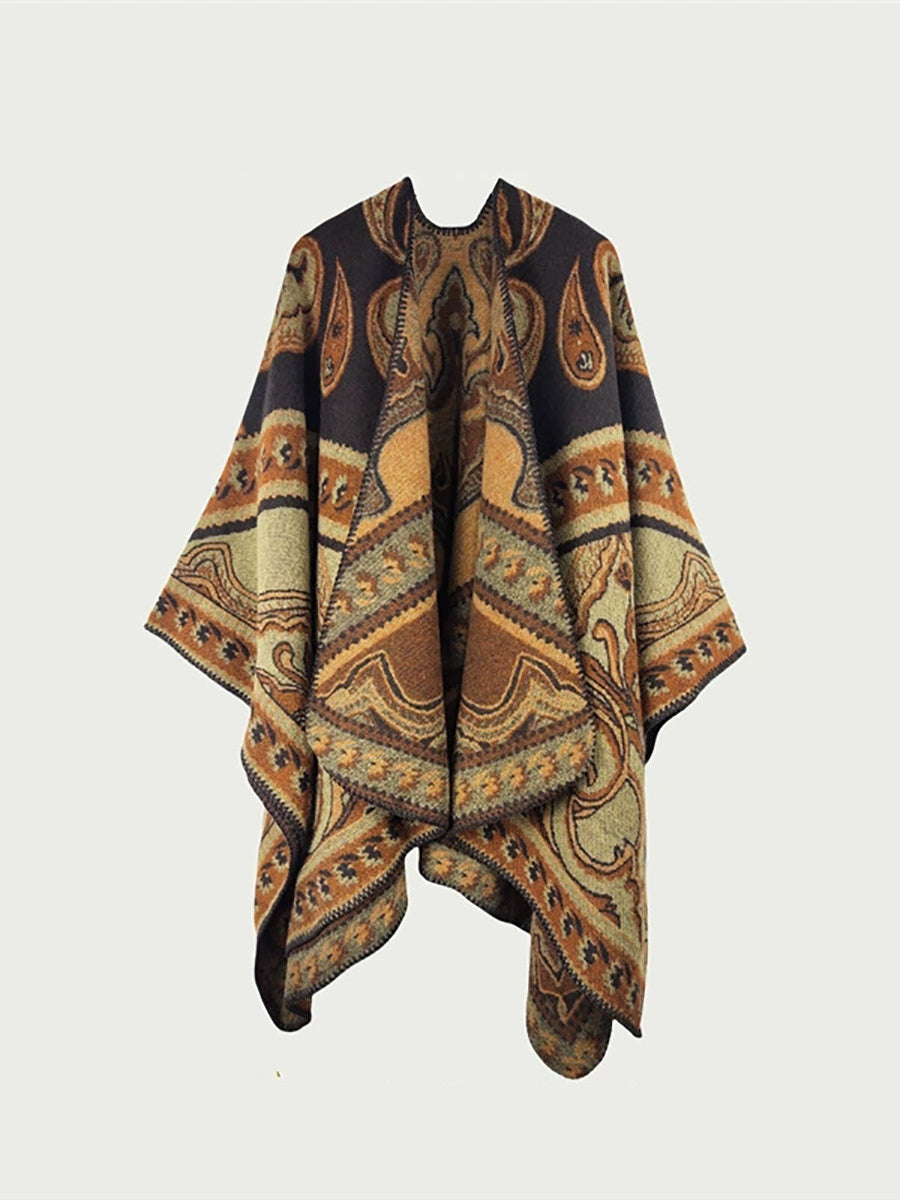 Warm Shawl Autumn Women Ethnic Print