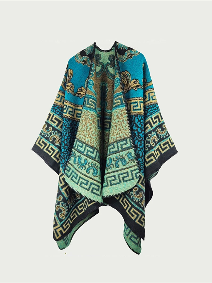 Warm Shawl Autumn Women Ethnic Print