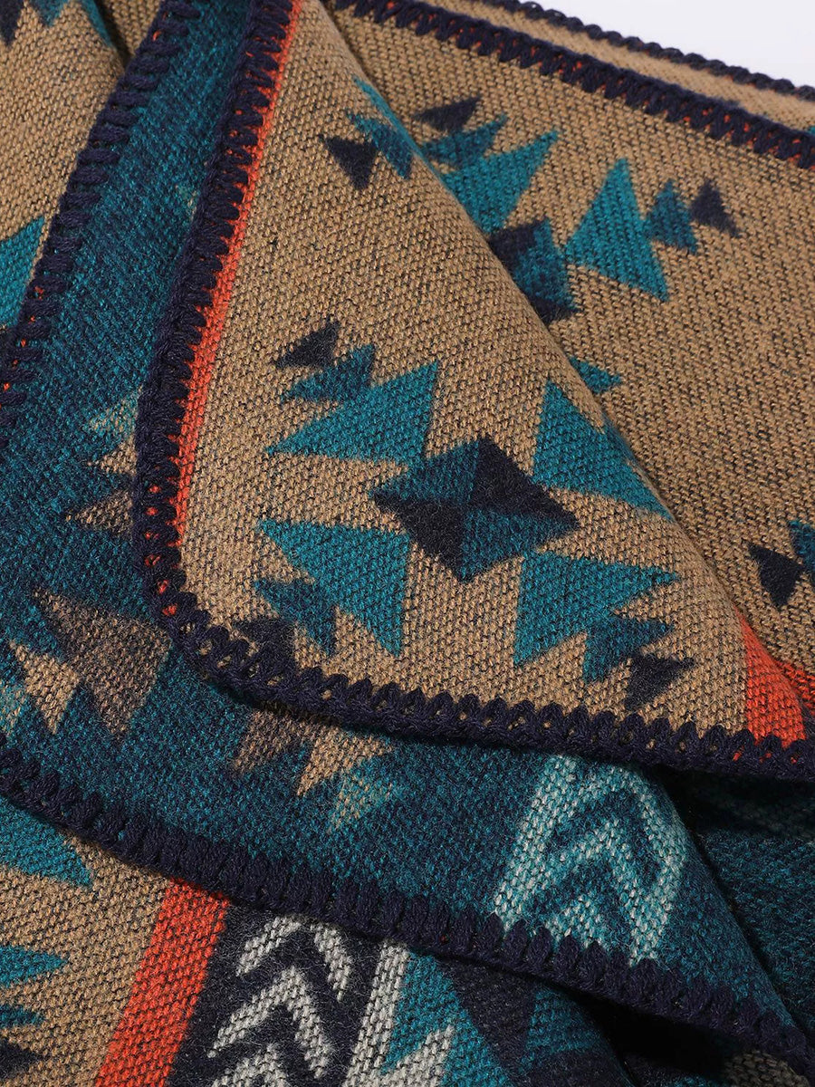 Warm Vintage Travel Geometric Women Shawl
