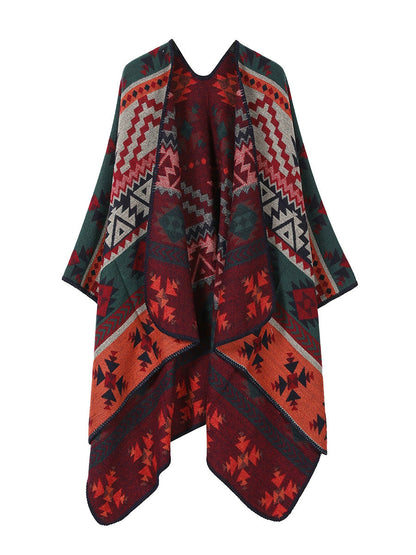 Warm Vintage Travel Geometric Women Shawl