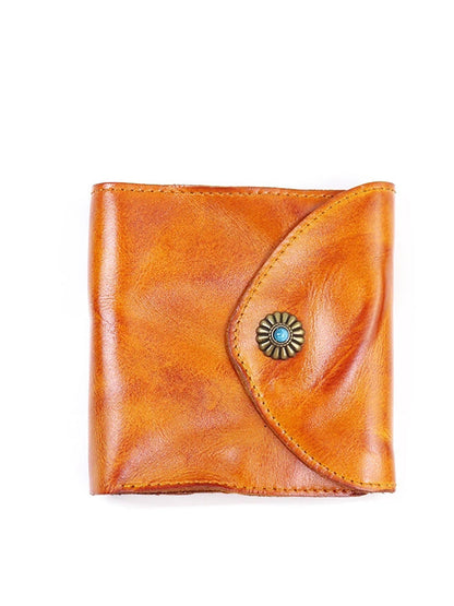 Wallet Leather Retro Square Multifunctional